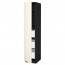 МЕТОД / МАКСИМЕРА Высокий шкаф с ящиками - под дерево черный, Хитарп белый с оттенком, 40x60x200 см