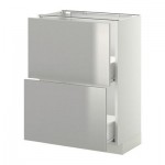 МЕТОД / ФОРВАРА Напольный шкаф с 2 ящиками - 60x37 см, Гревста нержавеющ сталь, белый МЕТОД / ФОРВАРА Напольный шкаф с 2 ящиками - 60x37 см, Гревста нержавеющ сталь, белый