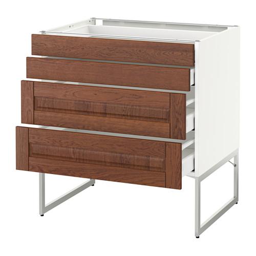 МЕТОД / МАКСИМЕРА Нплн шк 4 фронт/2 низк/2средн ящ - белый, Филипстад коричневый, 80x60x60 см МЕТОД / МАКСИМЕРА Нплн шк 4 фронт/2 низк/2средн ящ - белый, Филипстад коричневый, 80x60x60 см