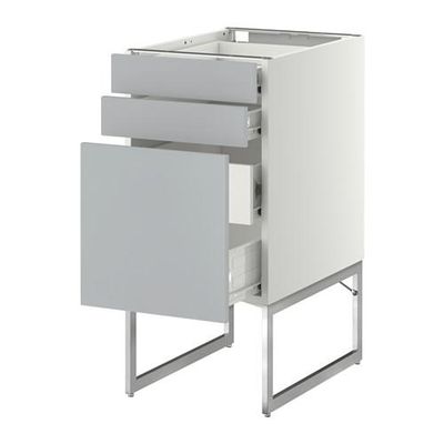 МЕТОД / ФОРВАРА Напольн шкаф 3фронт пнл/2низ/2ср ящ - 40x60x60 см, Веддинге серый, белый МЕТОД / ФОРВАРА Напольн шкаф 3фронт пнл/2низ/2ср ящ - 40x60x60 см, Веддинге серый, белый
