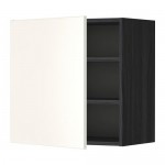 METOD шкаф навесной с полкой черный/Веддинге белый 60x60 см