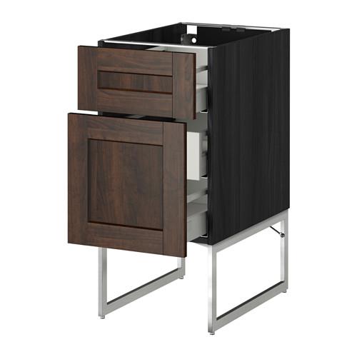 МЕТОД / МАКСИМЕРА Наполн шк 2 фрнт/3 средн ящ - под дерево черный, Эдсерум под дерево коричневый, 40x60x60 см