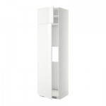 МЕТОД Выс шкаф д/холодильн или морозильн - 60x60x220 см, Рингульт глянцевый белый, белый