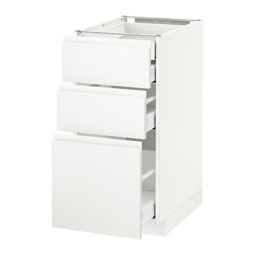 МЕТОД / МАКСИМЕРА Нплн шк 3 фрнт/2нзк/1срд/1вс ящ - белый, Воксторп матовый белый, 40x60 см МЕТОД / МАКСИМЕРА Нплн шк 3 фрнт/2нзк/1срд/1вс ящ - белый, Воксторп матовый белый, 40x60 см
