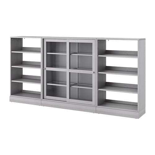 ХАВСТА Комбинация с раздвижными дверьми - серый