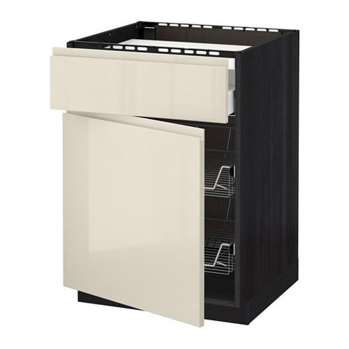 МЕТОД / МАКСИМЕРА Нплн шк д/врч пнл/ящ/2првл крзн - под дерево черный, Воксторп глянцевый светло-бежевый МЕТОД / МАКСИМЕРА Нплн шк д/врч пнл/ящ/2првл крзн - под дерево черный, Воксторп глянцевый светло-бежевый