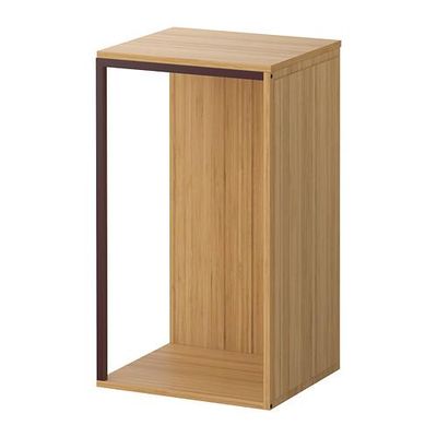 ИКЕА ПС 2014 Комбинация д/хранения/верхн панель - бамбук/темно-красный