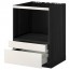 МЕТОД / МАКСИМЕРА Напольн шк д/комб СВЧ/ящики - под дерево черный, Веддинге белый
