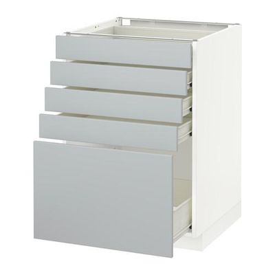 МЕТОД / ФОРВАРА Напольный шкаф с 5 ящиками - 60x60 см, Веддинге серый, белый МЕТОД / ФОРВАРА Напольный шкаф с 5 ящиками - 60x60 см, Веддинге серый, белый