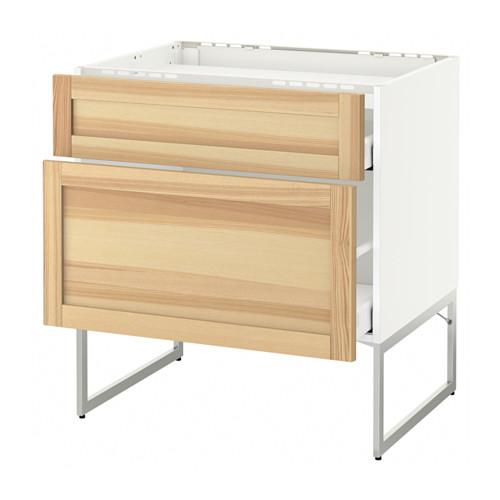 МЕТОД / МАКСИМЕРА Напольн шкаф/2фронт пнл/3ящика - белый, Торхэмн естественный ясень, 80x60x60 см МЕТОД / МАКСИМЕРА Напольн шкаф/2фронт пнл/3ящика - белый, Торхэмн естественный ясень, 80x60x60 см