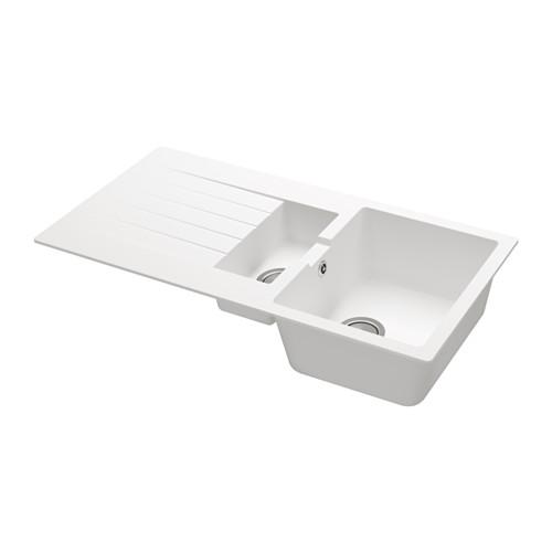 HÄLLVIKEN полуторная врезная мойка с крылом