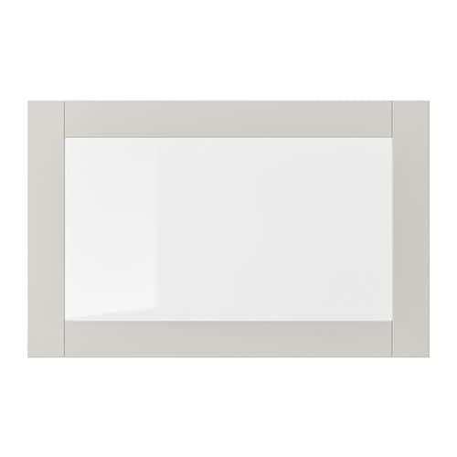 СИНДВИК Стеклянная дверь - светло-серый/прозрачное стекло