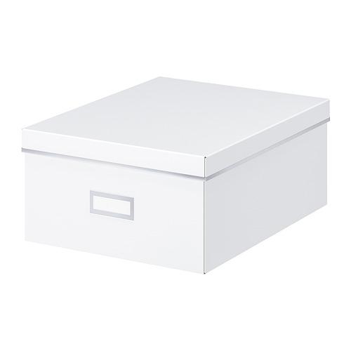SMÅRASSEL коробка с крышкой белый