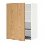 МЕТОД Шкаф навесной с сушкой - белый, Экестад дуб, 60x80 см