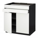 МЕТОД / МАКСИМЕРА Нап шк д/вар панели/2ящ/2фасада/1ящ - под дерево черный, Воксторп белый