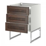 МЕТОД / ФОРВАРА Нплн шк 3 фрнт/3 средн ящика - 60x60x60 см, Эдсерум под дерево коричневый, белый МЕТОД / ФОРВАРА Нплн шк 3 фрнт/3 средн ящика - 60x60x60 см, Эдсерум под дерево коричневый, белый