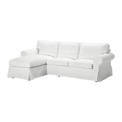 EKTORP Cover d / 2-seats sofa with chaise longue - Blekinge white  (00183537) - reviews, price comparisons
