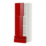 МЕТОД / ФОРВАРА Навесной шкаф/2дверцы/2ящика - 40x120 см, Рингульт глянцевый красный, белый МЕТОД / ФОРВАРА Навесной шкаф/2дверцы/2ящика - 40x120 см, Рингульт глянцевый красный, белый