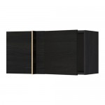 МЕТОД Шкаф навесной угловой - под дерево черный, Тингсрид под дерево черный