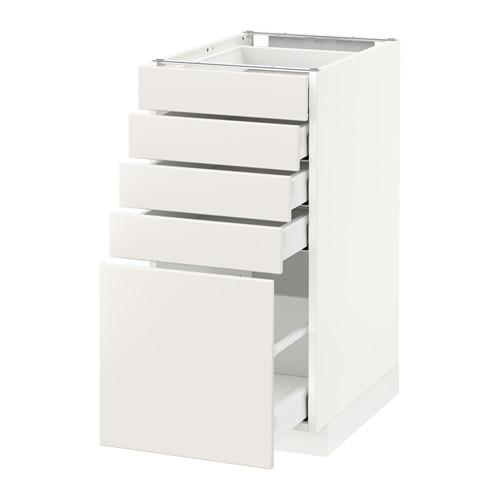 МЕТОД / МАКСИМЕРА Напольный шкаф с 5 ящиками - белый, Веддинге белый, 40x60 см МЕТОД / МАКСИМЕРА Напольный шкаф с 5 ящиками - белый, Веддинге белый, 40x60 см