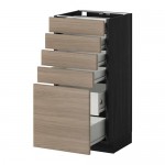 МЕТОД / ФОРВАРА Нплн шк 5фронт/4нзк/2срд ящ - под дерево черный, Брокхульт под грецкий орех светло-серый, 40x37 см МЕТОД / ФОРВАРА Нплн шк 5фронт/4нзк/2срд ящ - под дерево черный, Брокхульт под грецкий орех светло-серый, 40x37 см