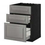 МЕТОД / МАКСИМЕРА Напольн шк п-мойку+3фрнт пнл/2ящ - под дерево черный, Будбин серый, 60x60 см МЕТОД / МАКСИМЕРА Напольн шк п-мойку+3фрнт пнл/2ящ - под дерево черный, Будбин серый, 60x60 см