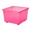 VESSLA ящик на колесах светло-розовый