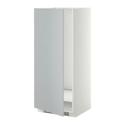 МЕТОД Высок шкаф д холодильн/мороз - 60x60x140 см, Веддинге серый, белый