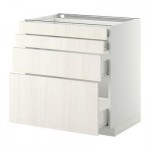 МЕТОД / ФОРВАРА Напольн шкаф 4 фронт панели/4 ящика - 80x60 см, Росдаль белый ясень, белый МЕТОД / ФОРВАРА Напольн шкаф 4 фронт панели/4 ящика - 80x60 см, Росдаль белый ясень, белый