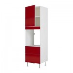 ФАКТУМ Высок шкаф д духов+дверь/2 ящика - Абстракт красный, 60x211 см
