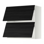 METOD навесной шкаф/2 дверцы, горизонтал белый/Тингсрид черный 80x38.6x80 cm