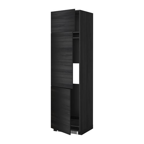 МЕТОД Выс шкаф для хол/мороз с 3 дверями - под дерево черный, Тингсрид под дерево черный, 60x60x220 см МЕТОД Выс шкаф для хол/мороз с 3 дверями - под дерево черный, Тингсрид под дерево черный, 60x60x220 см