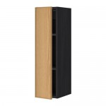 МЕТОД Шкаф навесной с полкой - под дерево черный, Экестад дуб, 20x80 см МЕТОД Шкаф навесной с полкой - под дерево черный, Экестад дуб, 20x80 см