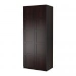 PAX гардероб 2-дверный черно-коричневый/Бергсбу черно-коричневый 99.8x60x236.4 cm