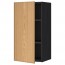 МЕТОД Шкаф навесной с полкой - под дерево черный, Экестад дуб, 40x80 см