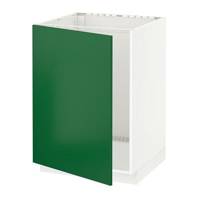 МЕТОД Напольный шкаф для раковины - Флэди зеленый, белый