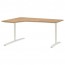 БЕКАНТ Углов письм стол левый - дубовый шпон/белый