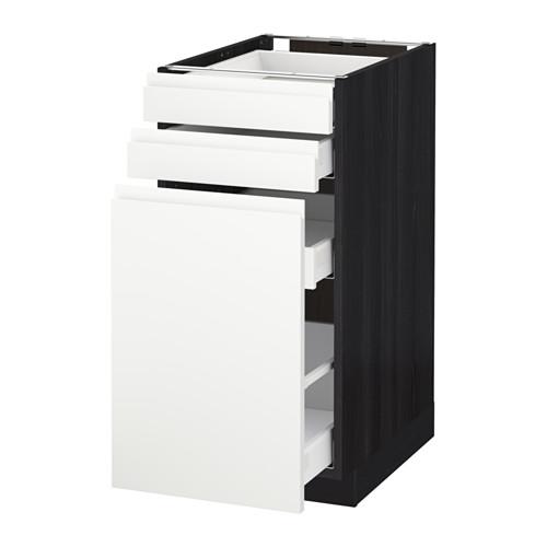 МЕТОД / МАКСИМЕРА Нплн шк с вдв мдл/2 фрнт - под дерево черный, Воксторп белый, 40x60 см