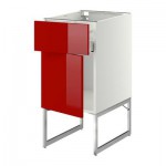МЕТОД / МАКСИМЕРА Напольный шкаф с ящиком/дверью - белый, Рингульт глянцевый красный, 40x60x60 см МЕТОД / МАКСИМЕРА Напольный шкаф с ящиком/дверью - белый, Рингульт глянцевый красный, 40x60x60 см