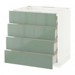МЕТОД / ФОРВАРА Напольн шкаф/4фронт пнл/4ящика - белый, Калларп глянцевый светло-зеленый, 80x60 см МЕТОД / ФОРВАРА Напольн шкаф/4фронт пнл/4ящика - белый, Калларп глянцевый светло-зеленый, 80x60 см