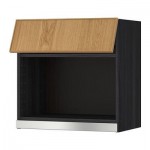 МЕТОД Навесной шкаф для СВЧ-печи - 60x60 см, Экестад дуб, под дерево черный