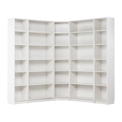 Billy Corner Combination White, Ikea Billy Corner Bookcase Dimensions