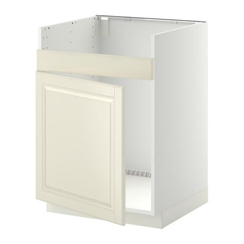 METOD напольный шкаф для мойки ХАВСЕН белый/Будбин белый с оттенком