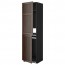 МЕТОД Высок шкаф д холодильн/мороз - под дерево черный, Эдсерум под дерево коричневый, 60x60x220 см