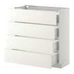 МЕТОД / ФОРВАРА Напольн шкаф 4 фронт панели/4 ящика - 80x37 см, Хэггеби белый, белый МЕТОД / ФОРВАРА Напольн шкаф 4 фронт панели/4 ящика - 80x37 см, Хэггеби белый, белый