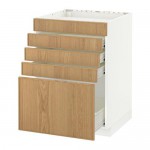 МЕТОД / ФОРВАРА Напольн шк д/вар панели/5фасад/4ящ - 60x60 см, Экестад дуб, белый МЕТОД / ФОРВАРА Напольн шк д/вар панели/5фасад/4ящ - 60x60 см, Экестад дуб, белый
