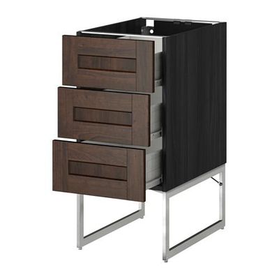 МЕТОД / ФОРВАРА Нплн шк 3 фрнт/3 средн ящика - 40x60x60 см, Эдсерум под дерево коричневый, под дерево черный МЕТОД / ФОРВАРА Нплн шк 3 фрнт/3 средн ящика - 40x60x60 см, Эдсерум под дерево коричневый, под дерево черный