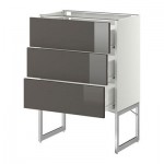 МЕТОД / ФОРВАРА Нплн шк 3 фрнт/3 средн ящика - 60x37x60 см, Рингульт глянцевый серый, белый МЕТОД / ФОРВАРА Нплн шк 3 фрнт/3 средн ящика - 60x37x60 см, Рингульт глянцевый серый, белый