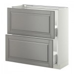 МЕТОД / ФОРВАРА Напольный шкаф с 2 ящиками - 80x37 см, Будбин серый, белый МЕТОД / ФОРВАРА Напольный шкаф с 2 ящиками - 80x37 см, Будбин серый, белый