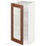 МЕТОД Напольный шкаф со стекл дверцей - белый, 40x37x80 см